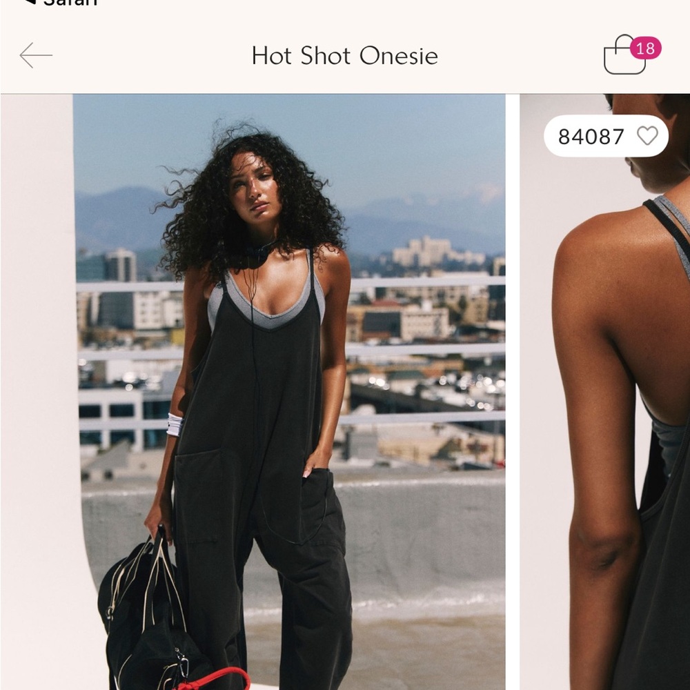 FP Movement by Free People Black Hot Shot Onesie